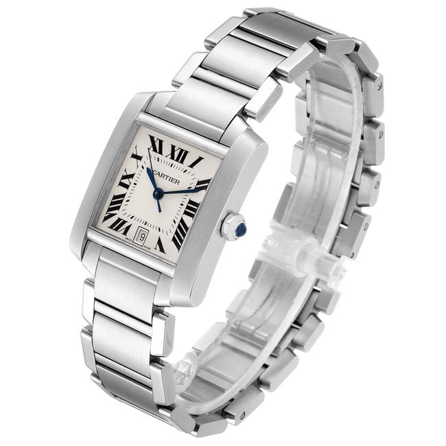 Cartier Silver Box Tank Francaise Large Steel Mens W51002q3 Watch Cartier Silver Box Tank Francaise Large Steel Mens W51002q3 Watch