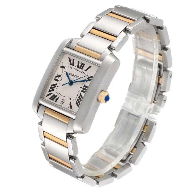 Cartier Silver Tank Francaise Steel Yellow Gold Large Unisex W51005q4 Watch Cartier Silver Tank Francaise Steel Yellow Gold Large Unisex W51005q4 Watch