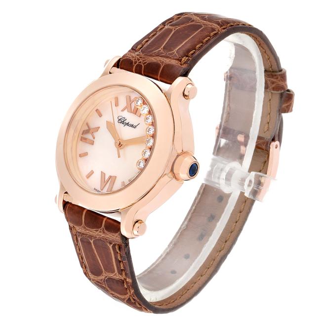 Chopard Mother Of Pearl Happy Sport 7 Floating Diamond Rose Gold Ladies 7471 Watch Chopard Mother Of Pearl Happy Sport 7 Floating Diamond Rose Gold Ladies 7471 Watch