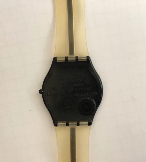Swatch Black Silver Clear Watch Swatch Black Silver Clear Watch
