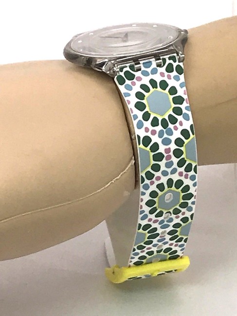 Swatch Silver Sfk327 Womens Swiss Botanical Multicolor Silicone Strap Watch Swatch Silver Sfk327 Womens Swiss Botanical Multicolor Silicone Strap Watch
