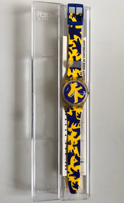 Swatch Blue Yellow And Bear Watch Swatch Blue Yellow And Bear Watch
