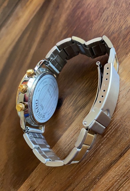 Movado Gold and Silver 1950 Quartz Chronographic 81a5863 Watch Movado Gold and Silver 1950 Quartz Chronographic 81a5863 Watch