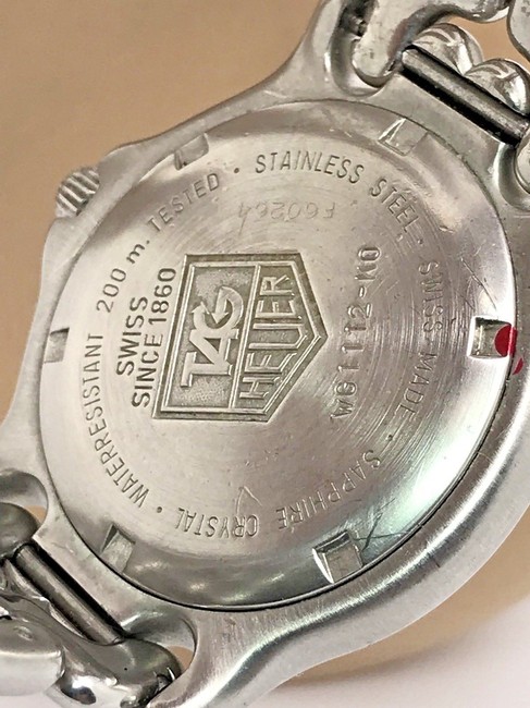 TAG Heuer Silver Professional Wg1112 White Dial Stainless Swiss Mens Watch TAG Heuer Silver Professional Wg1112 White Dial Stainless Swiss Mens Watch