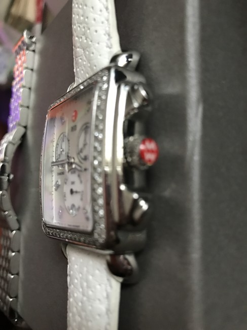 Michele Silver XL Diamond Deco with Extra Bands Watch Michele Silver XL Diamond Deco with Extra Bands Watch