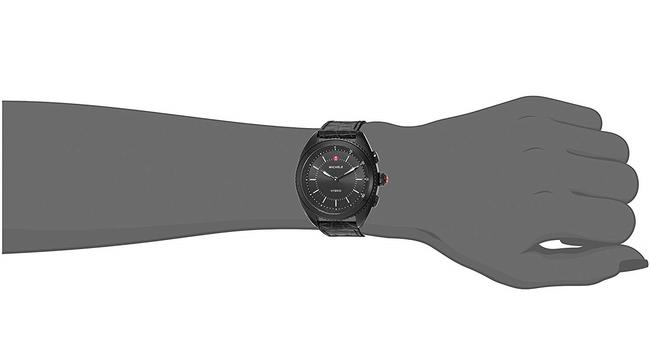 Michele Black Alligator Leather Strap Hybrid Smartwatch Mwwt32a00009 Watch Michele Black Alligator Leather Strap Hybrid Smartwatch Mwwt32a00009 Watch