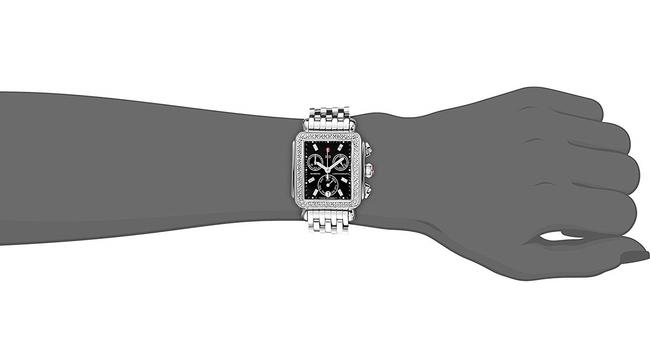 Michele Silver Deco Stainless Black Mother Of Pearl Diamond Dial Mww06p000171 Watch Michele Silver Deco Stainless Black Mother Of Pearl Diamond Dial Mww06p000171 Watch