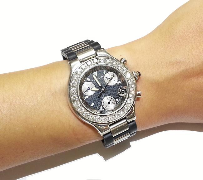 Cartier Chronoscaph 21 with Aftermarket Set Diamonds 4.50 Cttw Watch Cartier Chronoscaph 21 with Aftermarket Set Diamonds 4.50 Cttw Watch