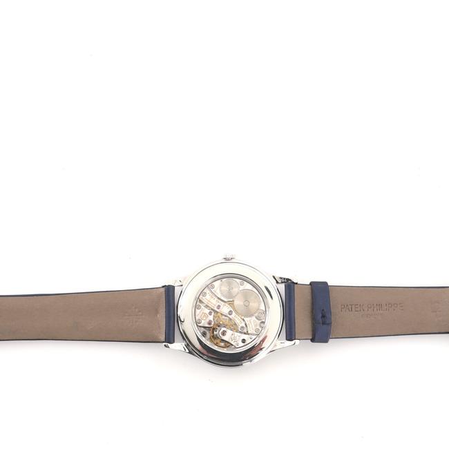 Patek Philippe Calatrava 4897 Manual White Gold and Satin with Diamond Bezel 33 Watch Patek Philippe Calatrava 4897 Manual White Gold and Satin with Diamond Bezel 33 Watch