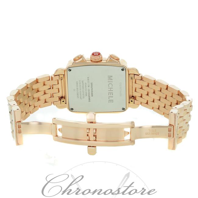 Michele Rose Gold Tone Deco Mww06p000109 18k Plated Steel Quartz Womens (8514) Watch Michele Rose Gold Tone Deco Mww06p000109 18k Plated Steel Quartz Womens (8514) Watch