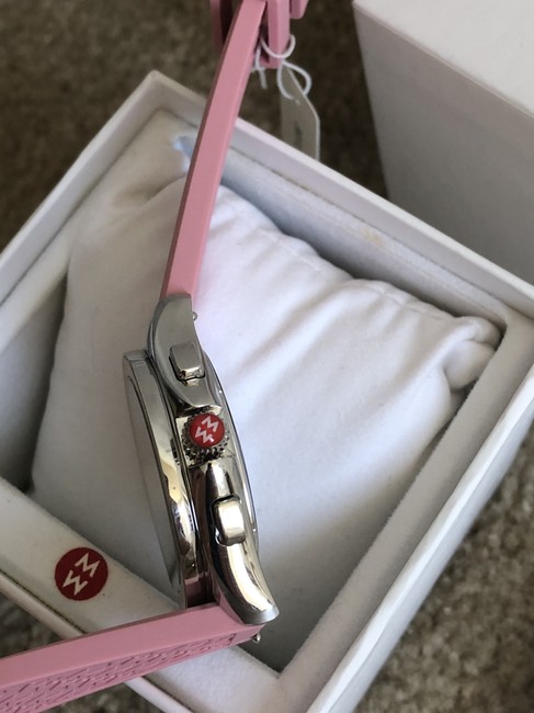 Michele Gold Cape Stainless Pink Topaz Watch Michele Gold Cape Stainless Pink Topaz Watch