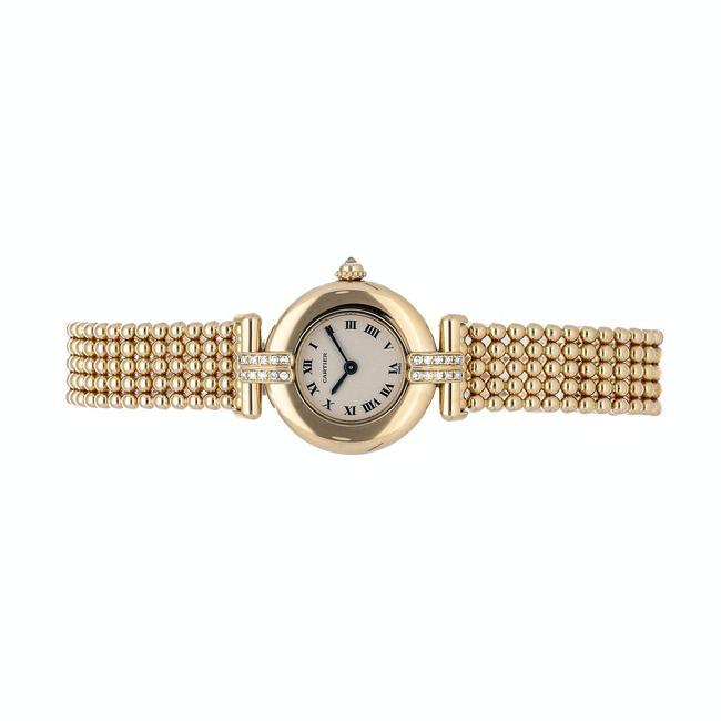 Cartier Silver 18k Yellow Gold Colisee Wb1019a8 Womens Wristwatch 23 Mm Watch Cartier Silver 18k Yellow Gold Colisee Wb1019a8 Womens Wristwatch 23 Mm Watch