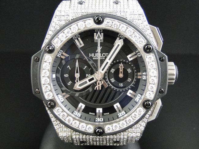 Hublot Stainless Steel Big Bang King Power Reserve Diamond 13 Ct Watch Hublot Stainless Steel Big Bang King Power Reserve Diamond 13 Ct Watch