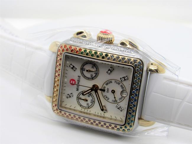 Michele Two Tone Deco Carousel 18k Gold Diamond Mww06p000297 Watch Michele Two Tone Deco Carousel 18k Gold Diamond Mww06p000297 Watch