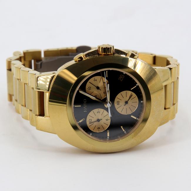Rado Gold Diastar Chronograph Plated Black Dial Date Dial Oversize Watch Rado Gold Diastar Chronograph Plated Black Dial Date Dial Oversize Watch
