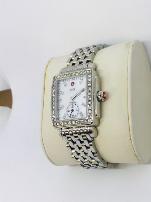 Michele Silver 1.15ct Diamond Deco Mother Of Pearl 40 Diamonds Mw06v00a0046 Watch Michele Silver 1.15ct Diamond Deco Mother Of Pearl 40 Diamonds Mw06v00a0046 Watch