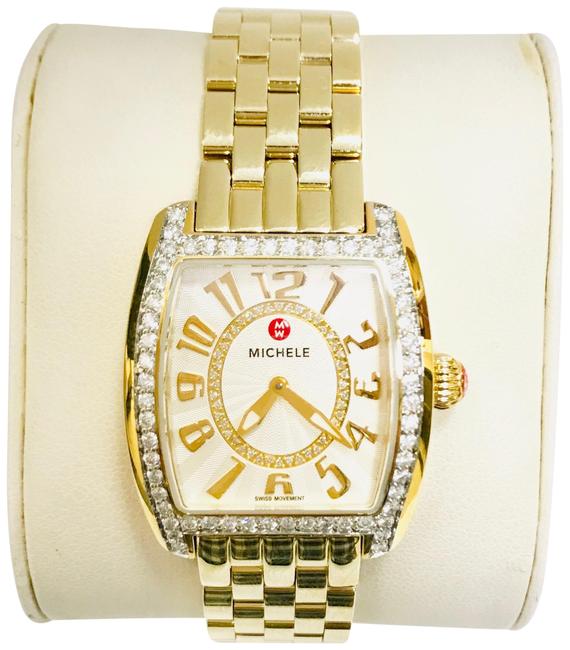 Michele Gold 1.2ct Mini Urban Stainless Steel Womens Watch Michele Gold 1.2ct Mini Urban Stainless Steel Womens Watch