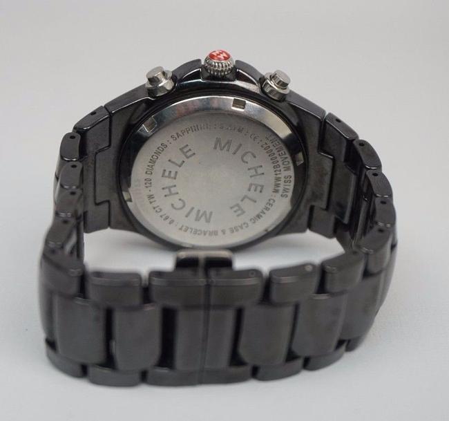 Michele Black Tahitian Ceramic Large 39 Mm Chronograph Mww12b000002 Watch Michele Black Tahitian Ceramic Large 39 Mm Chronograph Mww12b000002 Watch