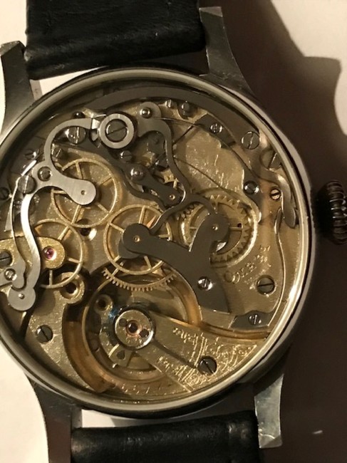 Omega Silver High Grade Vintage Chronograph Pocket To Wristwatch Conversion Watch Omega Silver High Grade Vintage Chronograph Pocket To Wristwatch Conversion Watch