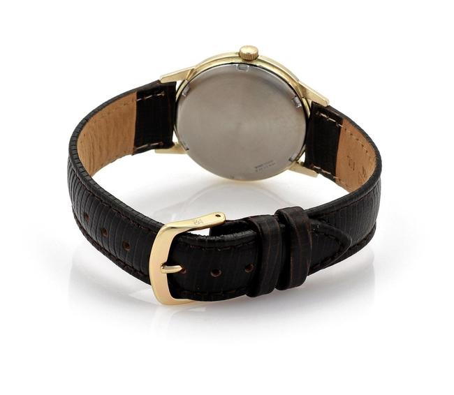 Omega Vintage Steel & 10k Gold Filled Mens Wrist Leather Watch Omega Vintage Steel & 10k Gold Filled Mens Wrist Leather Watch