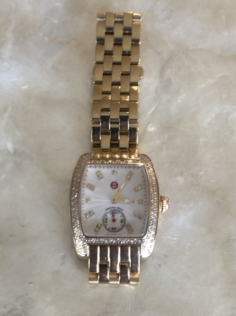 Michele Yellow Gold Urban Mini Diamond Dial Bracelet - Watch Michele Yellow Gold Urban Mini Diamond Dial Bracelet - Watch