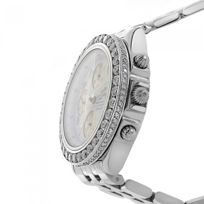Breitling White/Silver A13355 Crosswinds Racing with Customized Diamond Bezel Watch Breitling White/Silver A13355 Crosswinds Racing with Customized Diamond Bezel Watch