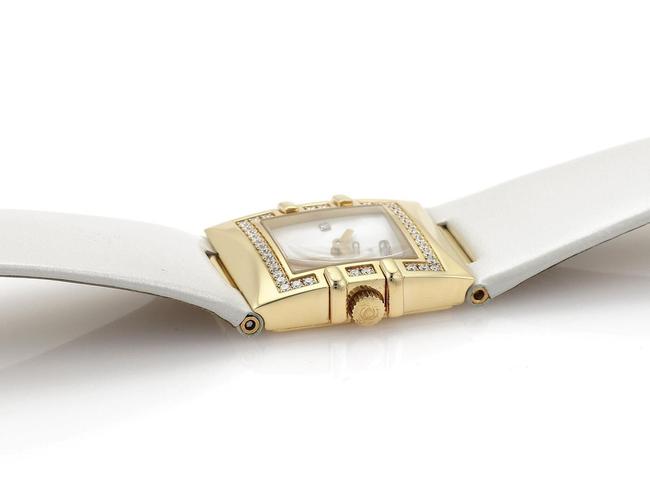 Omega Ladies Constellation 18k Yellow Gold Diamond Bezel Leather Band Watch Omega Ladies Constellation 18k Yellow Gold Diamond Bezel Leather Band Watch