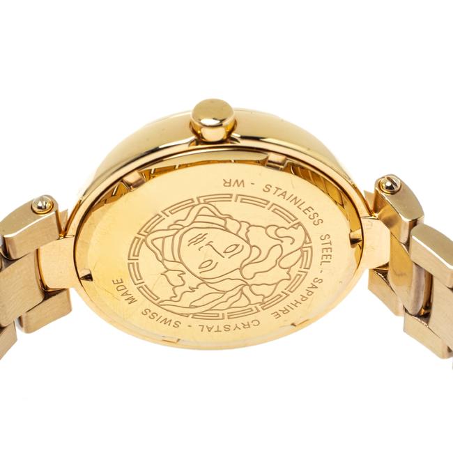 Versace Gold Plated Stainless Steel Mystique Hibiscus Womens Wristwatch 38mm Watch Versace Gold Plated Stainless Steel Mystique Hibiscus Womens Wristwatch 38mm Watch