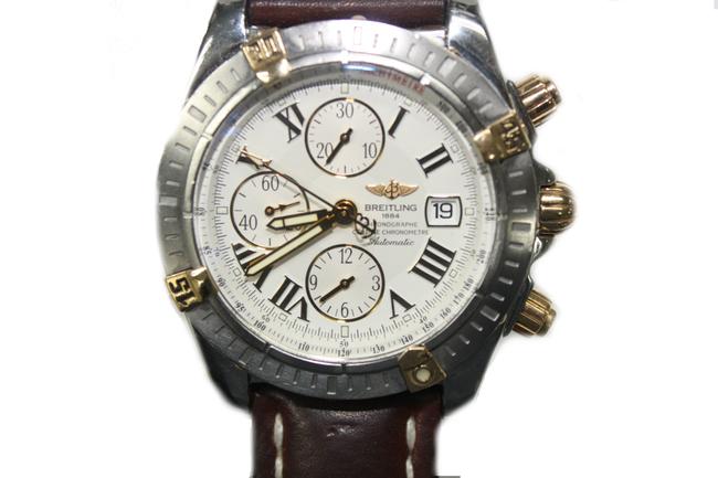 Breitling Gold Roman Chronomat Evolution B13356 Chronograph 18k Steel Mens Watch Breitling Gold Roman Chronomat Evolution B13356 Chronograph 18k Steel Mens Watch