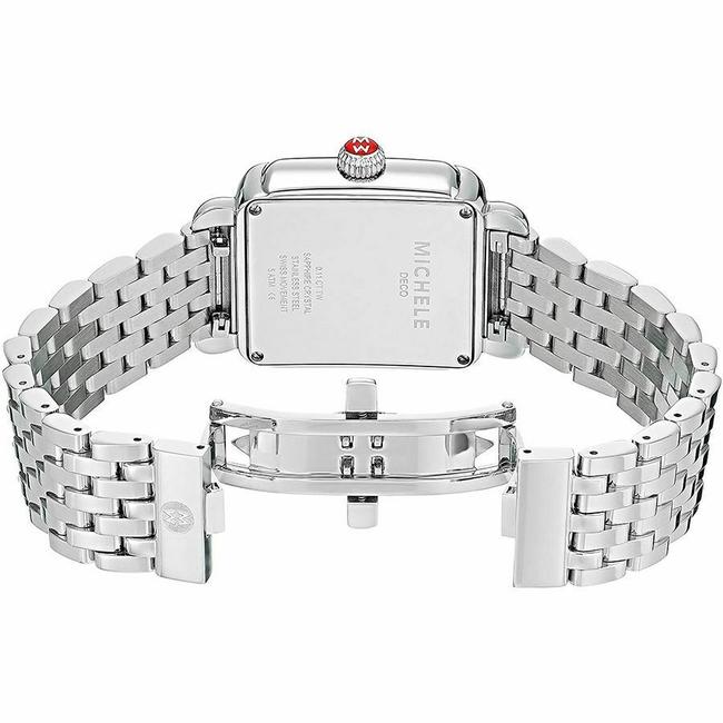 Michele Silver Deco Stainless Madison Pink Blush Diamond Mww06t000172 Watch Michele Silver Deco Stainless Madison Pink Blush Diamond Mww06t000172 Watch