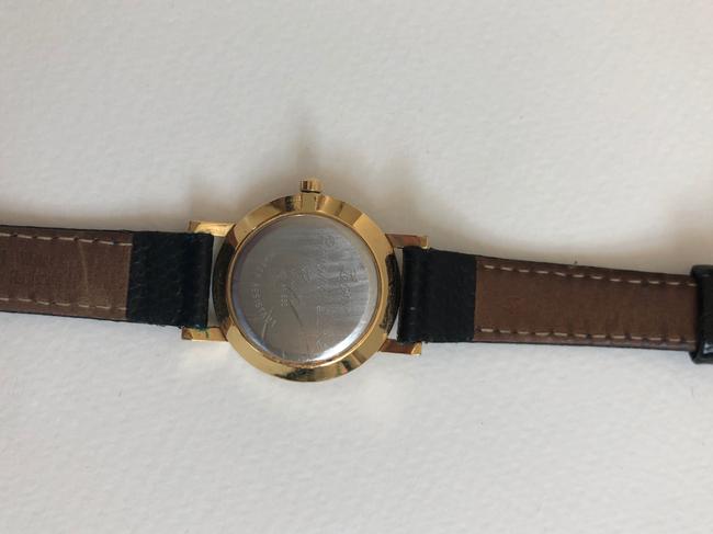 Movado Gold Black Museum Face Leather Strap Womens Watch Movado Gold Black Museum Face Leather Strap Womens Watch