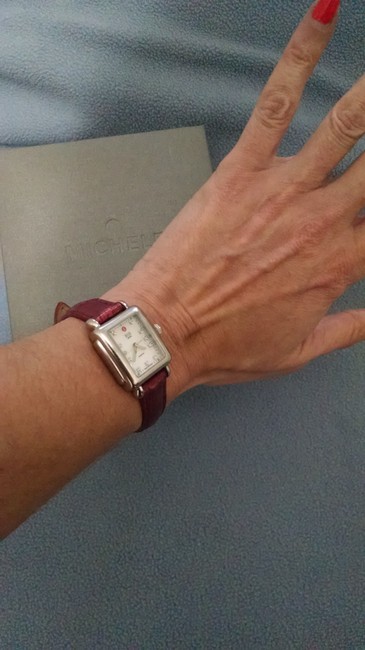 Michele Deep Red Deco Mini Watch Michele Deep Red Deco Mini Watch