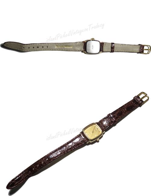 Tissot Gold Tone Swiss Quartz Ladies Leather Belt T Square Watch Tissot Gold Tone Swiss Quartz Ladies Leather Belt T Square Watch