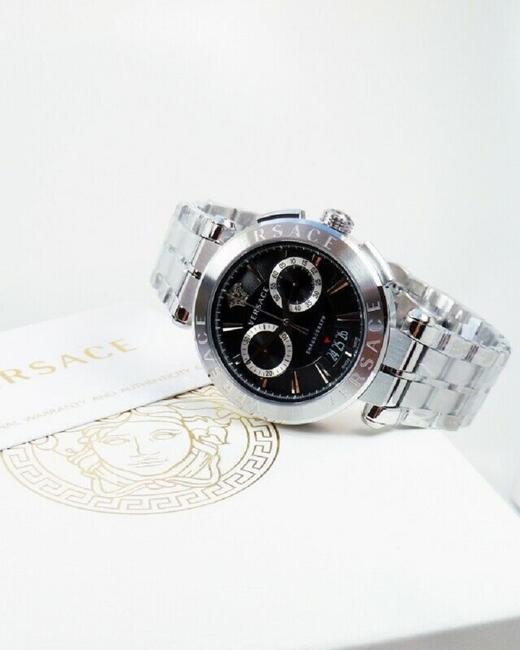 Versace Silver Chronograph Vebr00818 Aion Stainless Steel Mens Watch Versace Silver Chronograph Vebr00818 Aion Stainless Steel Mens Watch