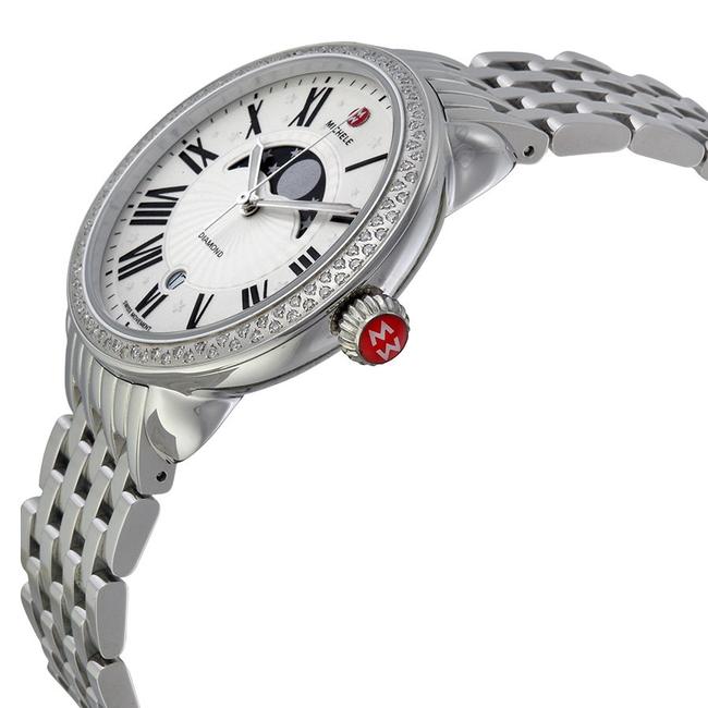 Michele Matte Silver White Moon and Star Serein Diamond Dial Ladies Mww21d000002 Watch Michele Matte Silver White Moon and Star Serein Diamond Dial Ladies Mww21d000002 Watch