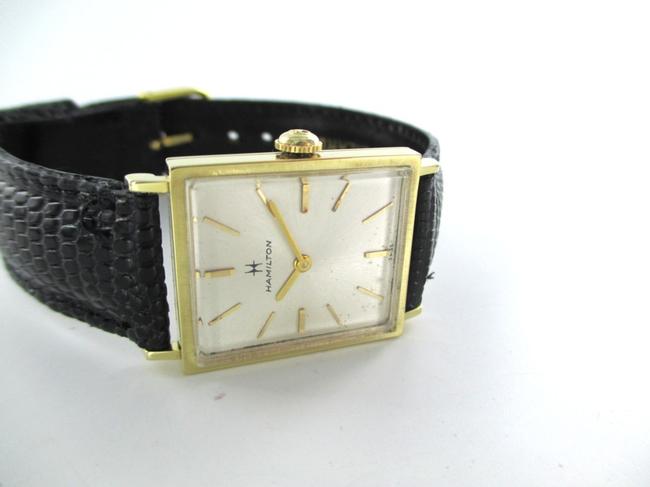 Hamilton Gold 14k Yellow Leather Band Solid Karat Vintage Swiss Watch Hamilton Gold 14k Yellow Leather Band Solid Karat Vintage Swiss Watch