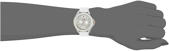 Michele White Cape Silicone Stainless Steel Two Tone Mww27a000024 Watch Michele White Cape Silicone Stainless Steel Two Tone Mww27a000024 Watch