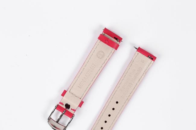 Michele Pink Leather Wrist Band Strap Watch Michele Pink Leather Wrist Band Strap Watch
