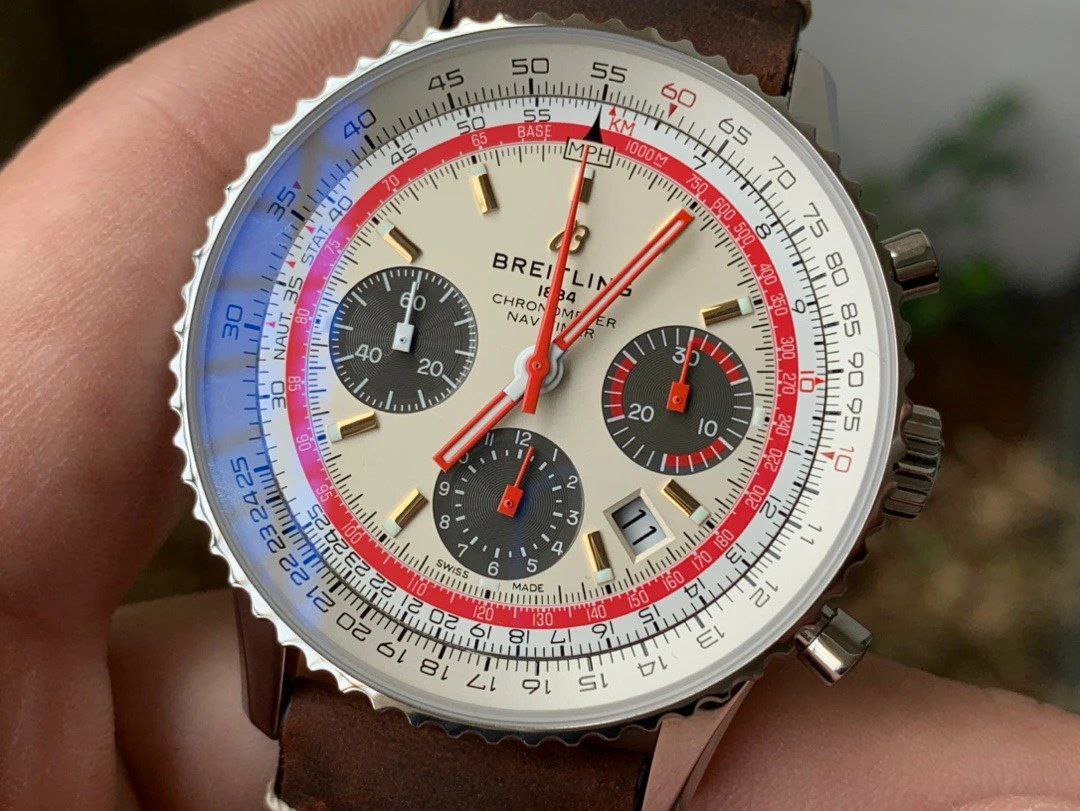 Breitling Navitimer B01 Chrono TWA Edn SS/LE Wht V9F 1:1 Best Edition Version
