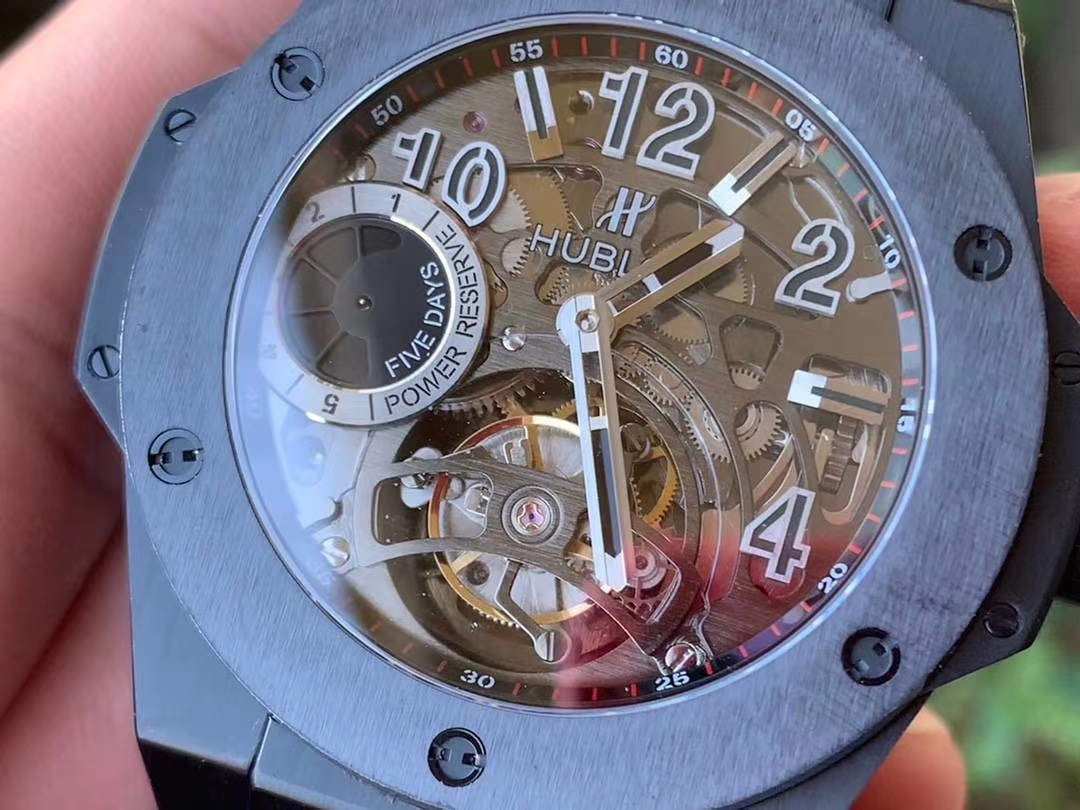 BIG BANG TOURBILLON KING 45MM PVD MJF BEST EDITION SKELETON DIAL ON BLACK RUBBER STRAP