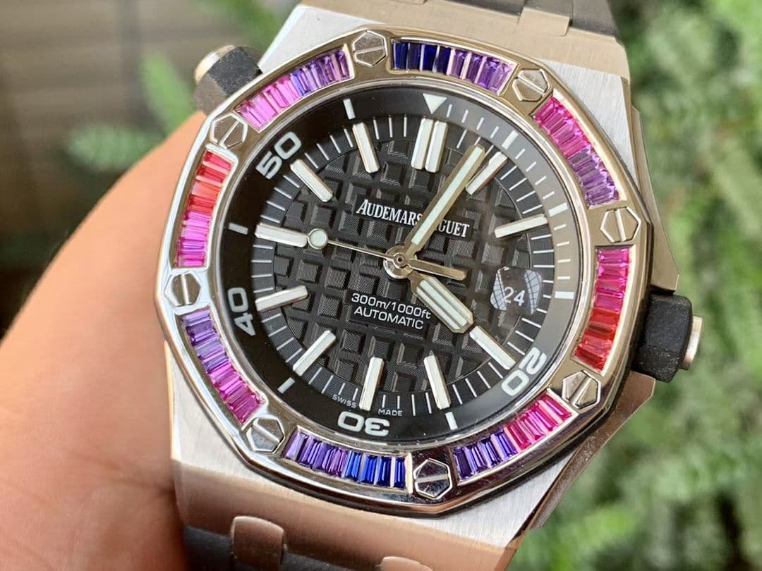 Royal Oak Offshore Diver Diamond 15703 JF 1:1 Best Edition on Rubber Strap A2824 V10 Royal Oak Offshore Diver Diamond 15703 JF 1:1 Best Edition on Rubber Strap A2824 V10