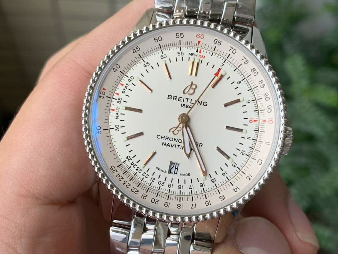 Navitimer 1 SS 41mm TF 1:1 Best Edition White Dial on SS Bracelet A2824 Navitimer 1 SS 41mm TF 1:1 Best Edition White Dial on SS Bracelet A2824