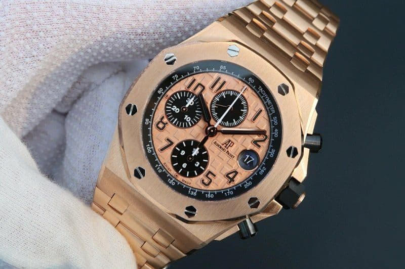 Royal Oak Offshore 2014 Gold Theme JF 1:1 Best Edition on RG Bracelet A3126 V2 w/ Cyclops and DW Mod Royal Oak Offshore 2014 Gold Theme JF 1:1 Best Edition on RG Bracelet A3126 V2 w/ Cyclops and DW Mod