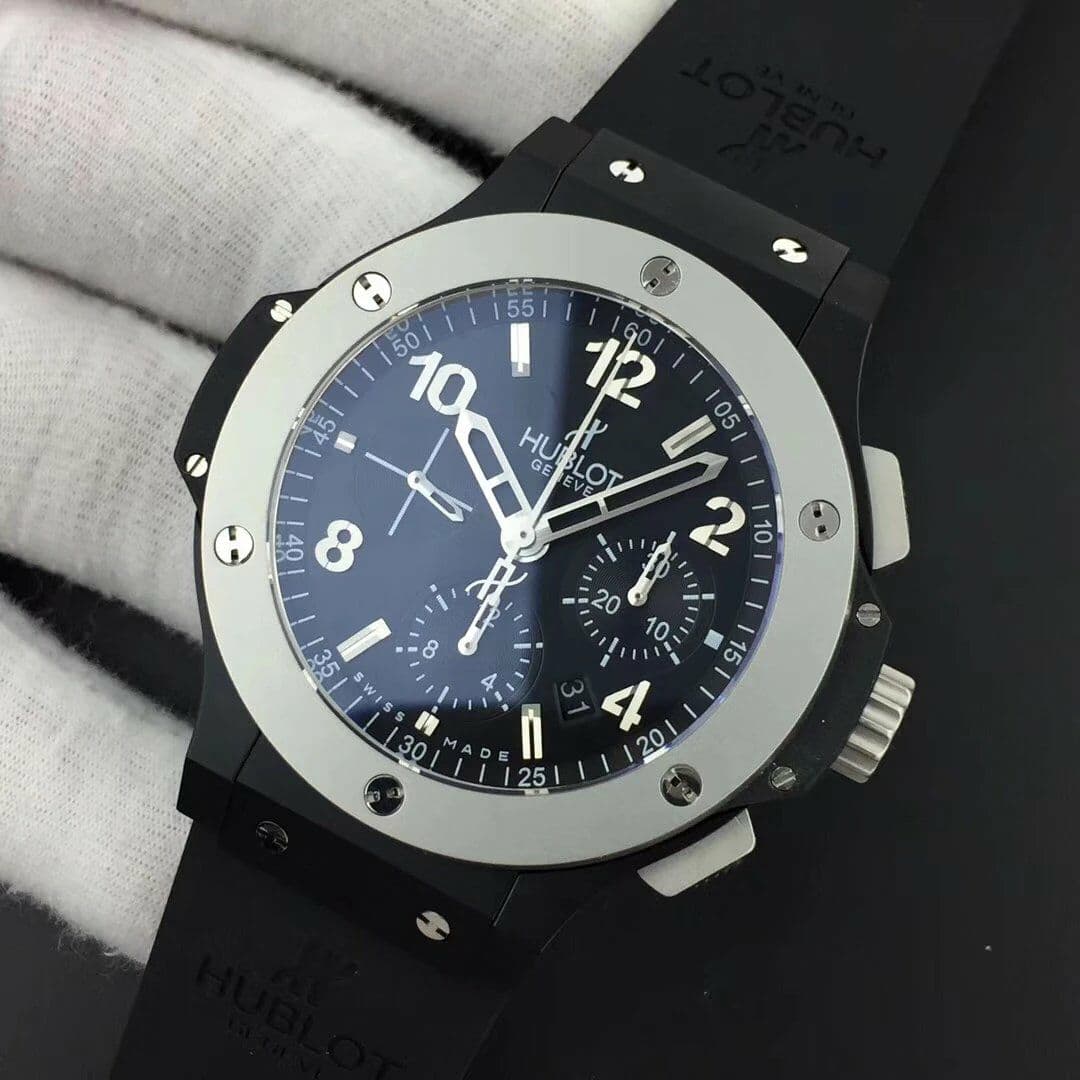 Big Bang 44mm Full Ceramic Gray Dial on Black Gummy Strap HUB4104 Big Bang 44mm Full Ceramic Gray Dial on Black Gummy Strap HUB4104