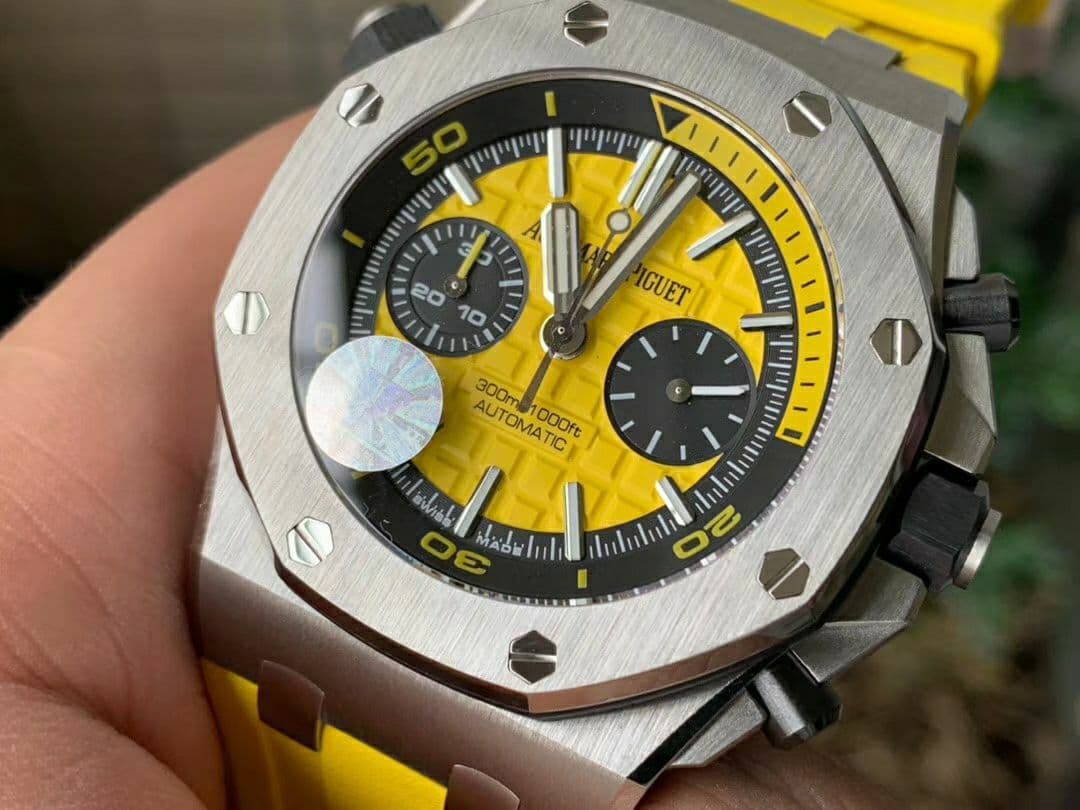 AP0331 - Royal Oak Offshore Diver Chrono SS/RU Yellow JF A3126 AP0331 - Royal Oak Offshore Diver Chrono SS/RU Yellow JF A3126