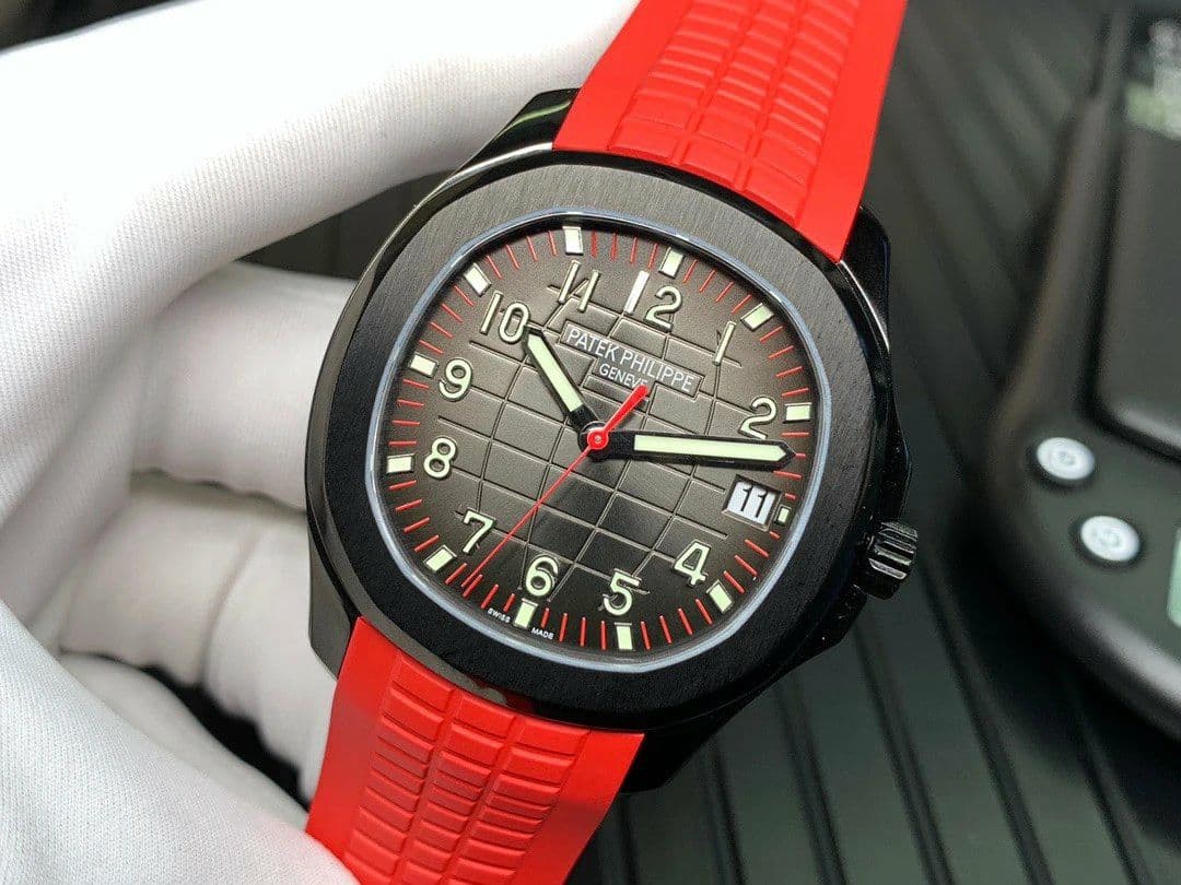 Aquanaut Black Venom DLC ZF 1:1 Best Edition Black Dial on Red Rubber Strap 324CS Aquanaut Black Venom DLC ZF 1:1 Best Edition Black Dial on Red Rubber Strap 324CS
