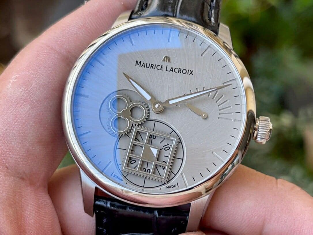 Masterpiece Square Wheel SS Gray Dial on Black Leather Strap A6498 V3