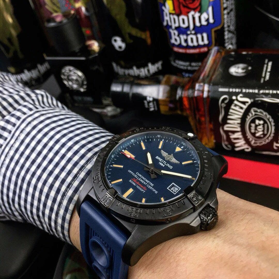 Breitling Avenger Blue Dial on Blue Nylon Strap