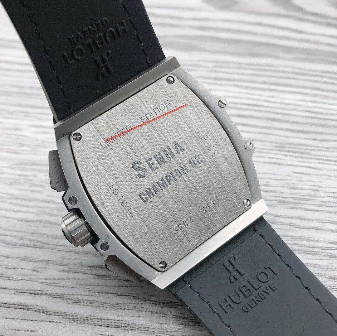 Hublot Spirit Grey Senna On Black Leather Strap
