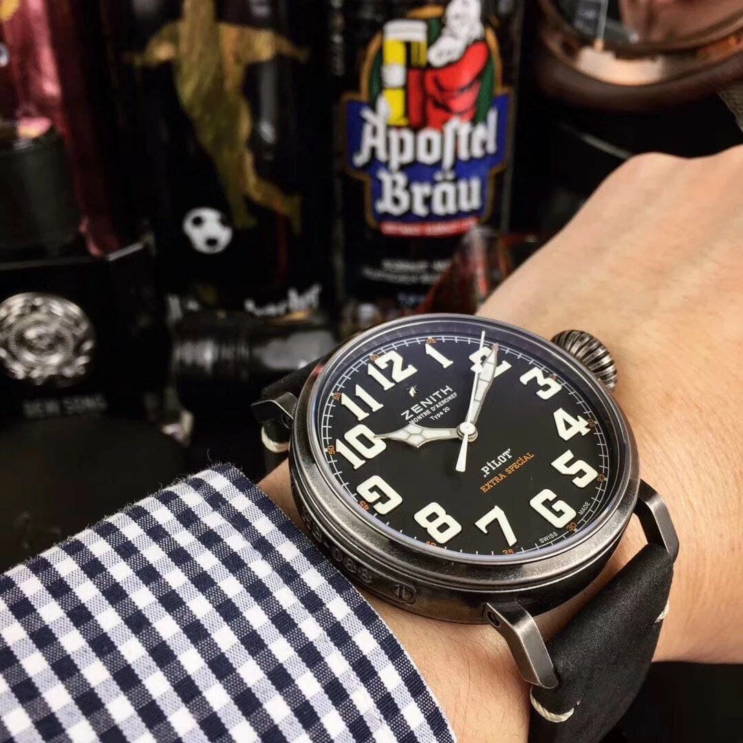 Zenith Pilot Black Case Black Dial Chrono